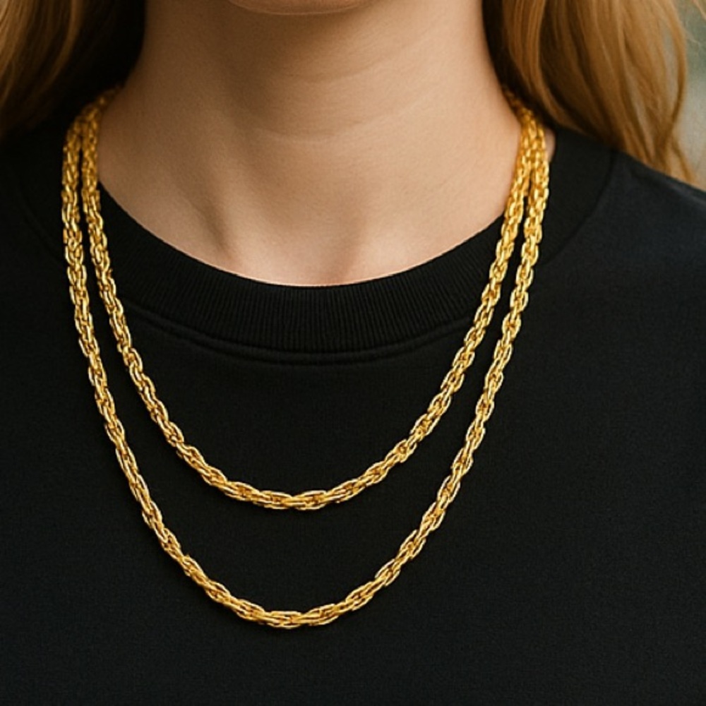 Kenneth Lane iconic Rope Chain Necklace 32.” Long
